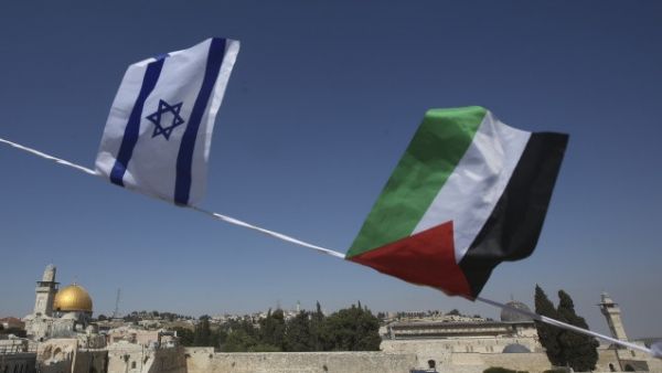 israel palestine flags