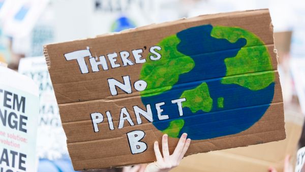 Banner reading 'There is no planet B'