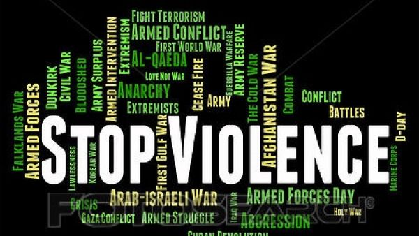 Stop violence and related words