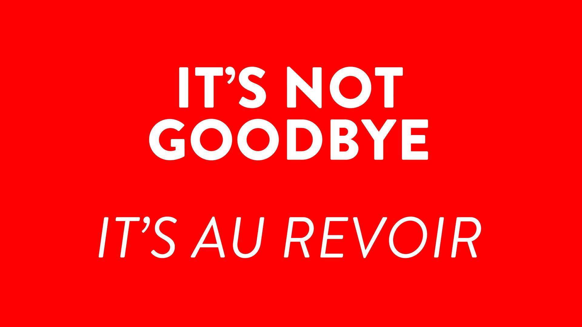 Au revoir meaning