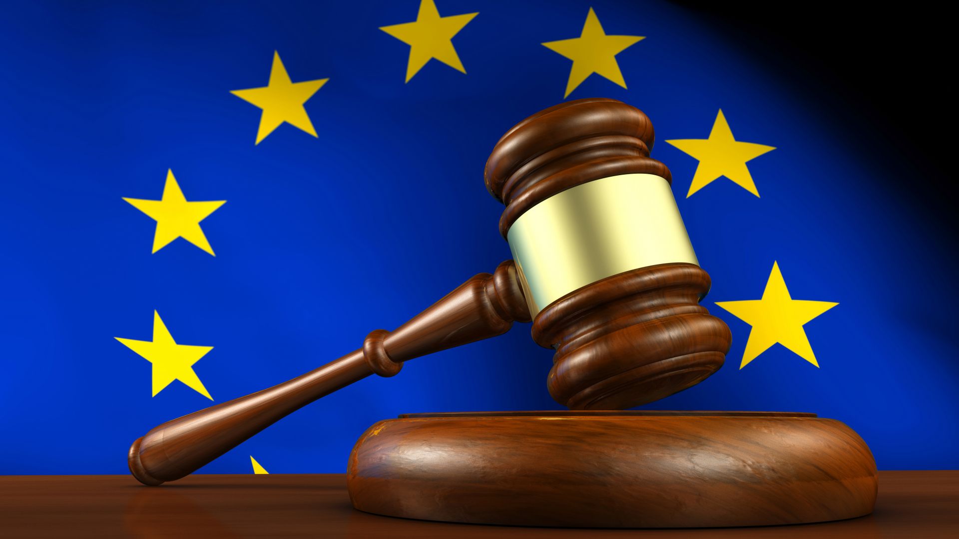 rule of law gavel eu flag