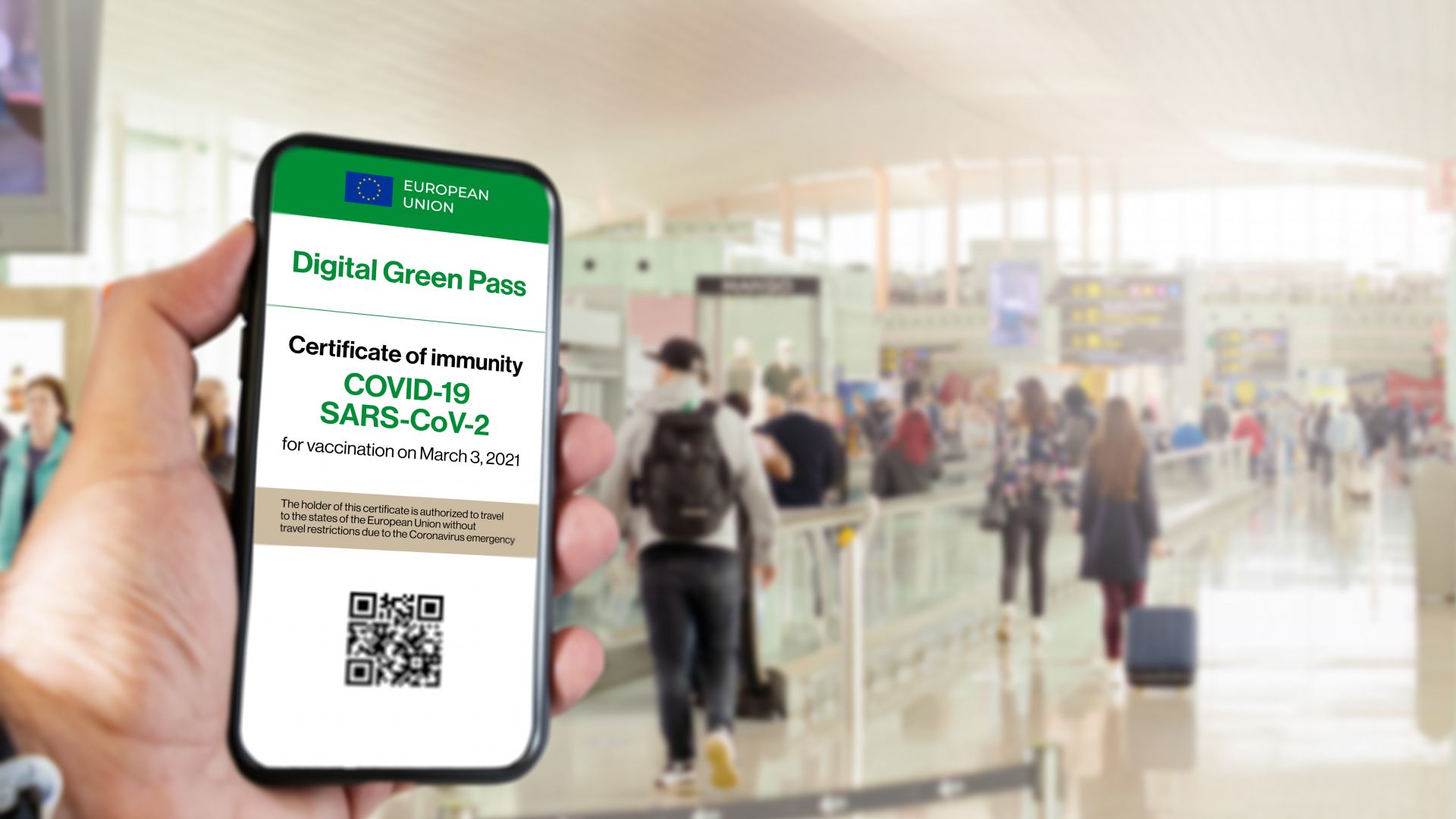 European Digital Green Certificates vaccine passport