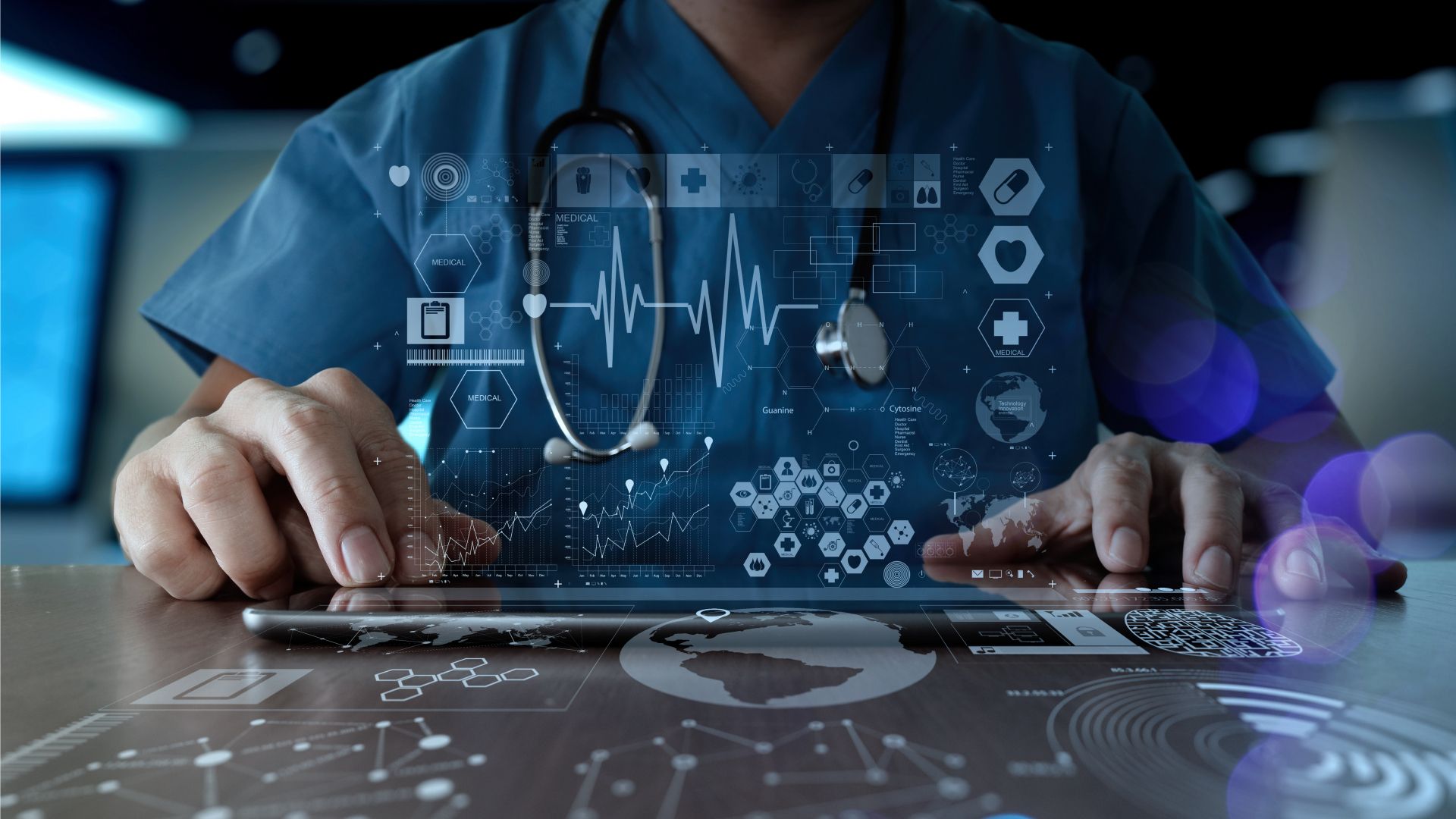 Health Technology Assessment doctor laptop