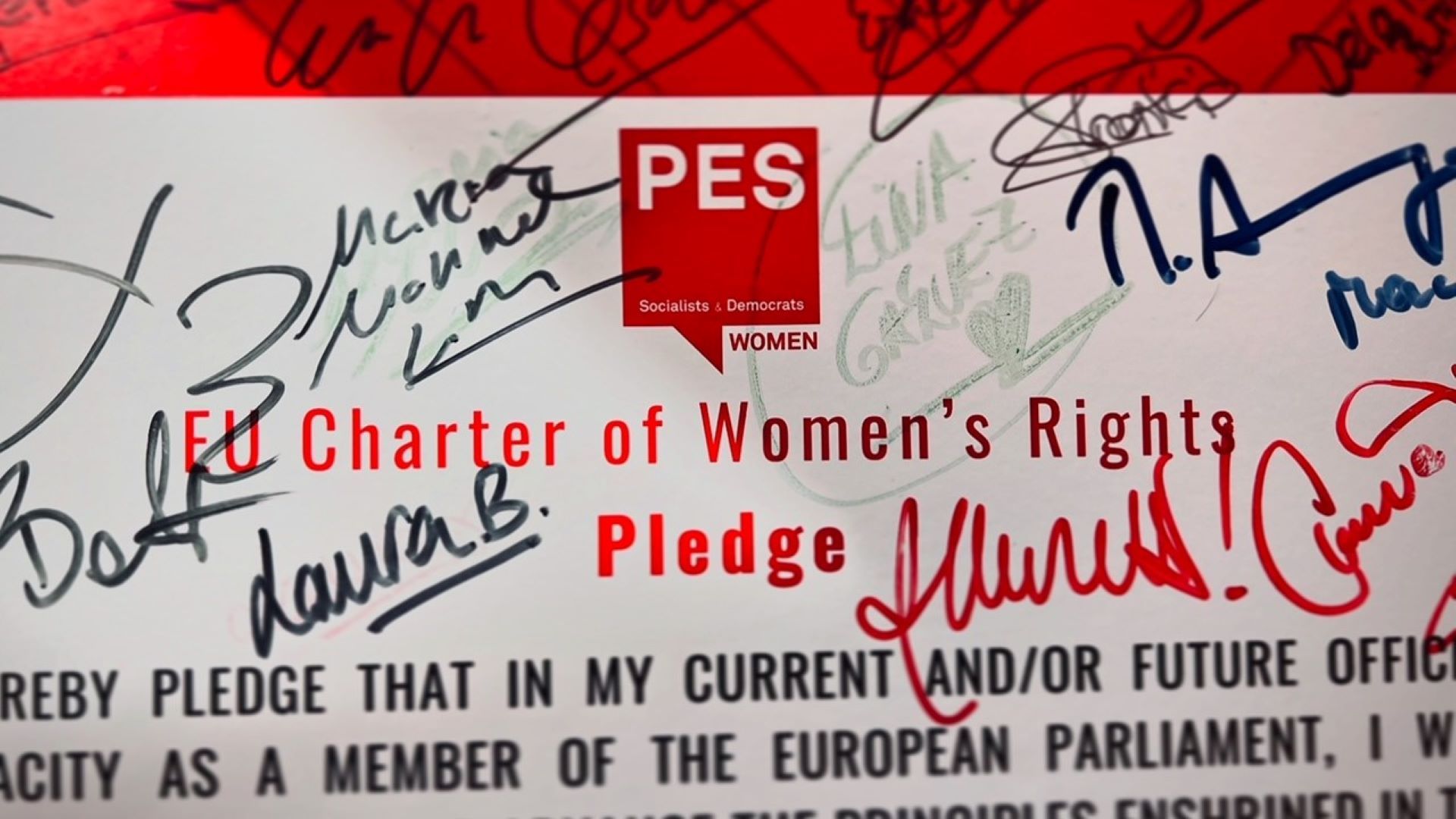 EU charter of Women's Rights signed 