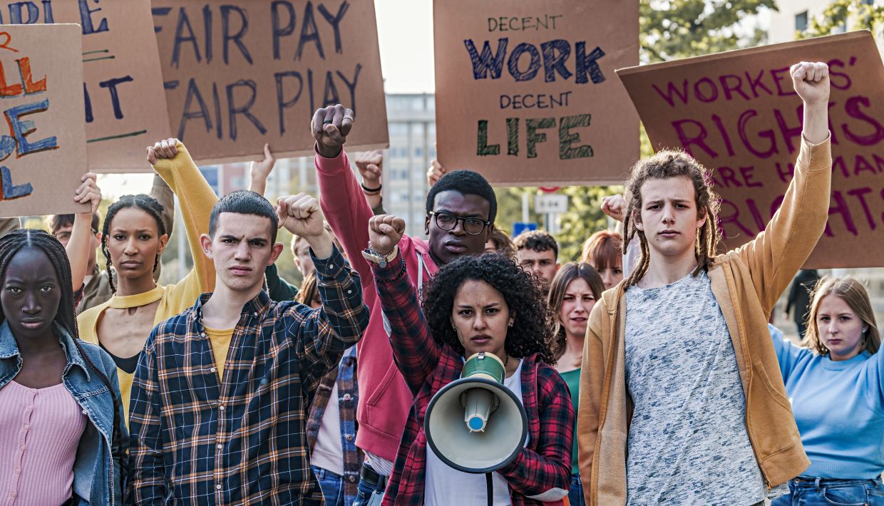 employment restructuring jobs protest rights 