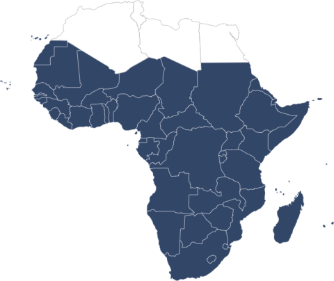 Sub-Saharan Africa map