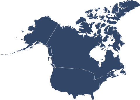 Canada and United States map