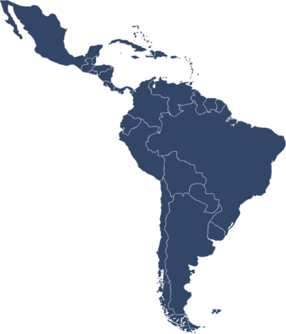 Latin America and Caribbean map
