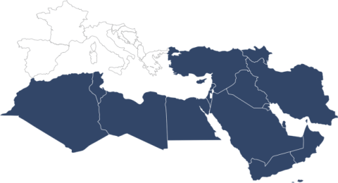 Mediterranean and Middle East map