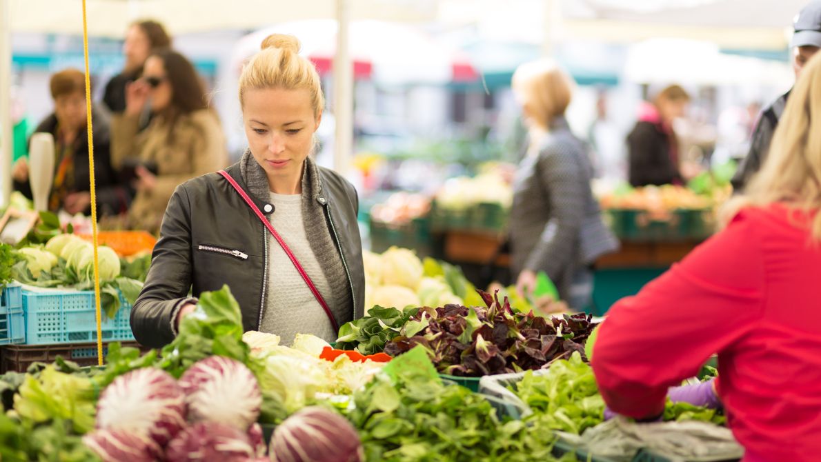 Woman shopping at market