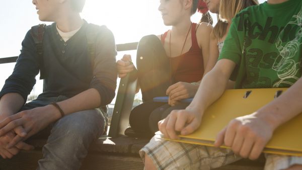 young people enoying the sun