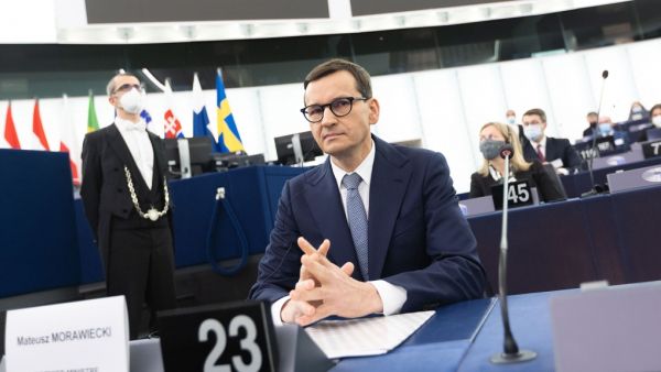 Polish prime minister Mateusz Morawiecki in the European Parliament