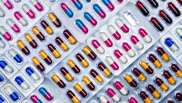 multicoloured tablets pills