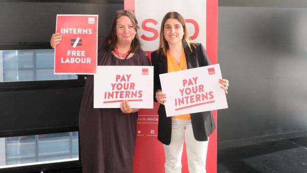 Photo of MEPs Agnes Jongerius and Alicia Homs