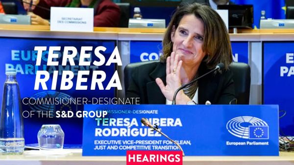 This happened at Teresa Ribera's, S&D Commissioner-Designate, hearing