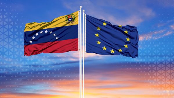 venezuela and EU flag side by side