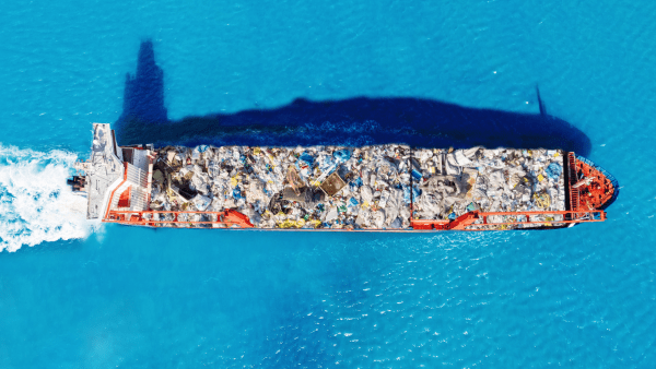 Carrier ship transport plastic
