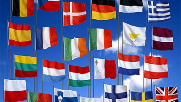 Europe - A call fo change - 28 european flags
