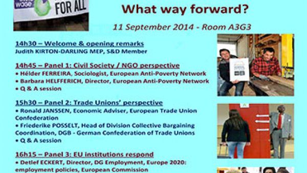 Decent work, quality jobs, and poverty: The missing link in Europe 2020. What way forward? Decent work, quality jobs, and poverty: The missing link in Europe 2020. What way forward?