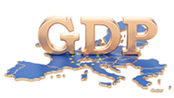 GDP letters on european map