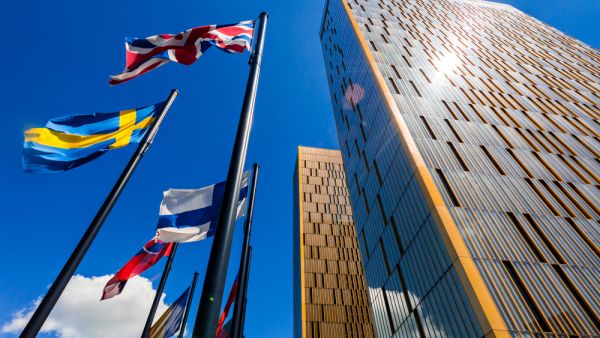 The two towers of the European Court of Justice, Luxembourg