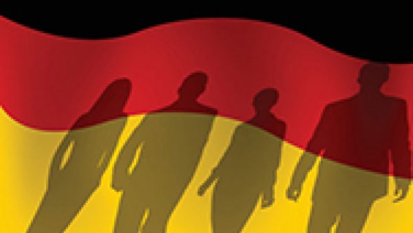 Pittella/Geier on German elections: Era of Grand Coalition is over - Eradicate causes of insecurity to stop further radicalisation in Germany and Europe, German flag and faded out people