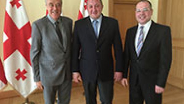 S&amp;Ds fully support Georgia&#039;s European aspirations, Andrejs Mamikins, Richard Howitt, President Georgi Margvelashvili, Prime Minister Garibashvili and the speaker of the parliament Usupashvili, South Ossetia at Didi Khurvaleti, Administrative Boundary Line