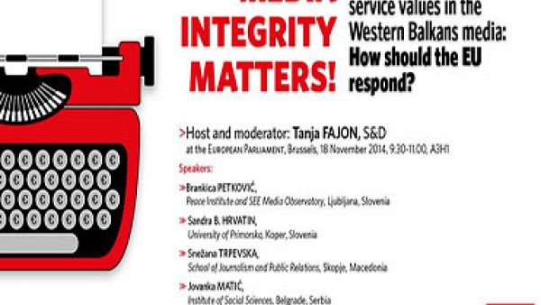Media integrity matters! Reclaiming public service values in the Western Balkans media : How should the European Union respond? Media integrity matters! Reclaiming public service values in the Western Balkans media : How should the European Union respond?