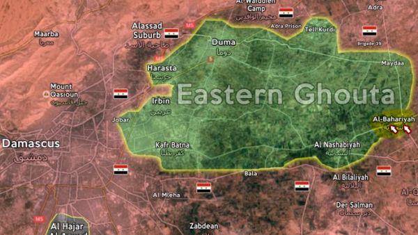 rebel-held Eastern Ghouta map
