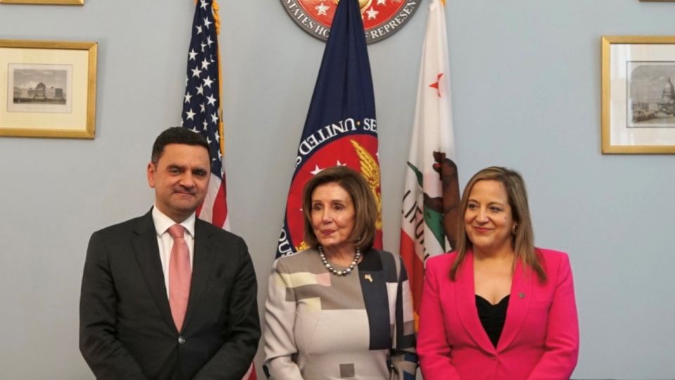 Pedro Marques, Nancy Pelosi, and Iratxe Garcia