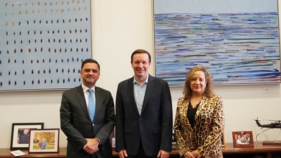 Pedro Marques, Senator Murphy, and Iratxe García