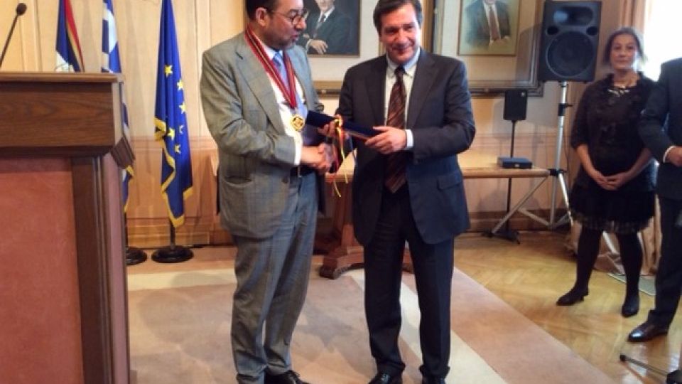 Pittella and Mayor of Athens Giorgio Kamini - Honorary citizen of Athens ceremony 17 March 2017
