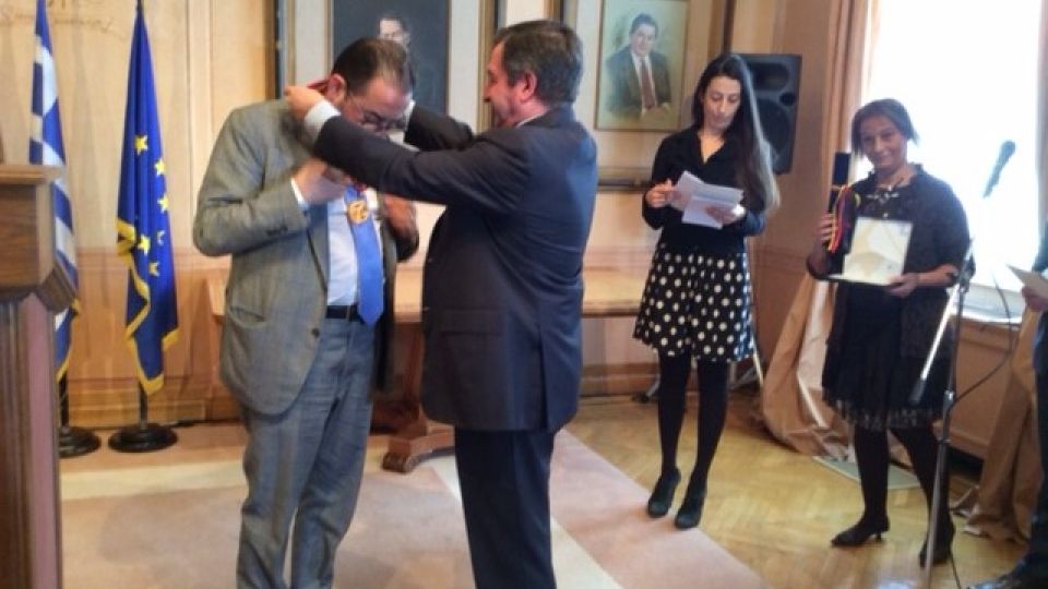 Pittella and Mayor of Athens Giorgio Kamini - Honorary citizen of Athens ceremony 17 March 2017