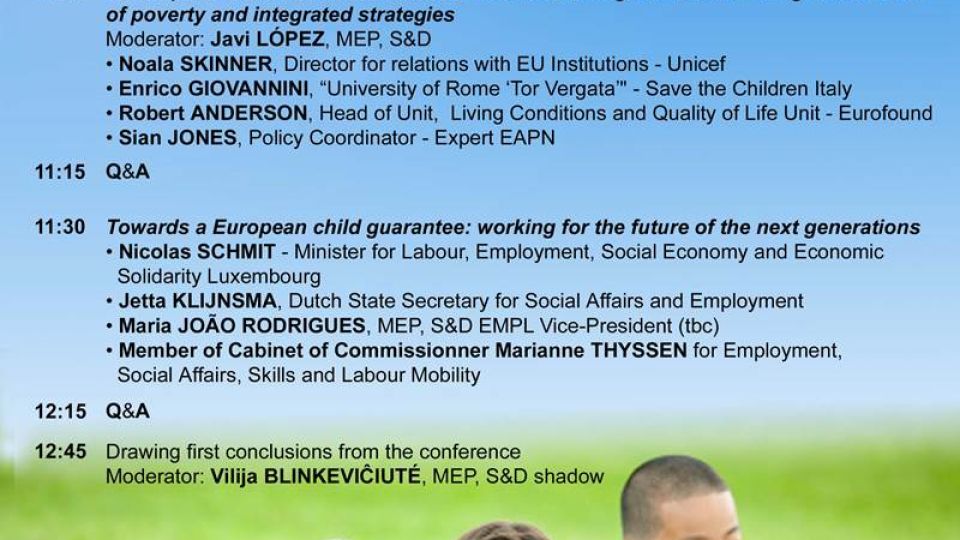 S&amp;D Conference: Winning the Fight Against Child Poverty : Towards a European Child Guarantee
