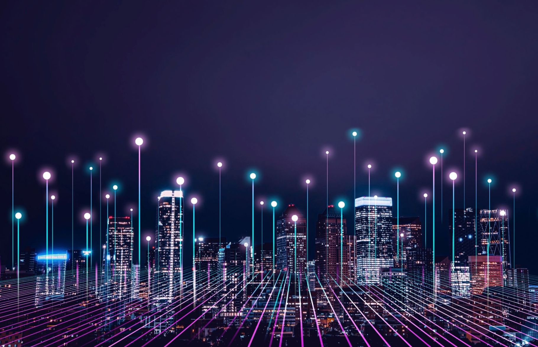 Image of a digital city