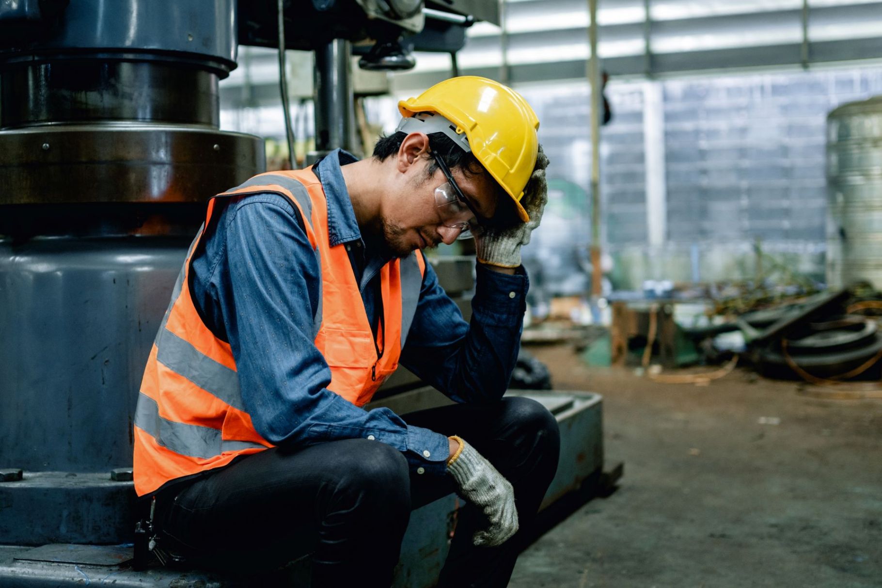 Image of engineer in bad condition